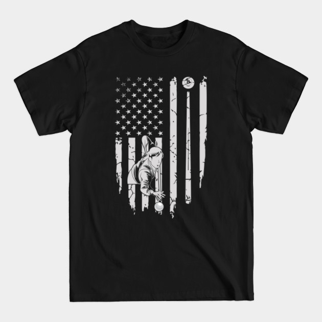 Discover Billiards American Flag 4th of July - Billiards - T-Shirt