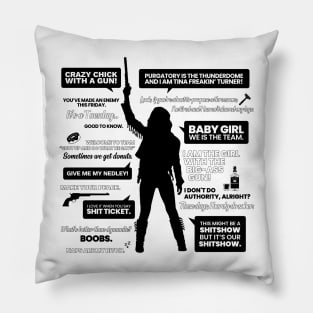 Wynonna Earp Quotes Silhouette Pillow