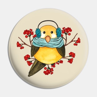 Chickadee Bird Pin