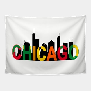 Chicago Skyline Art Tapestry