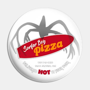 Surfer Boy Pizza - White Text Pin