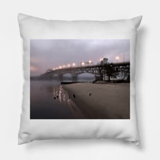 Coleman Bridge Gloucester Point, Virginia Pillow