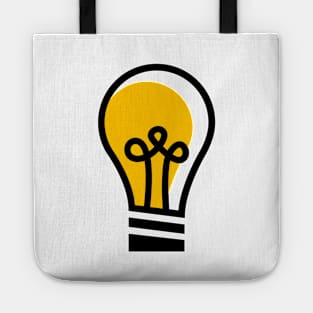 Simplistic Light Bulb - Colored Tote