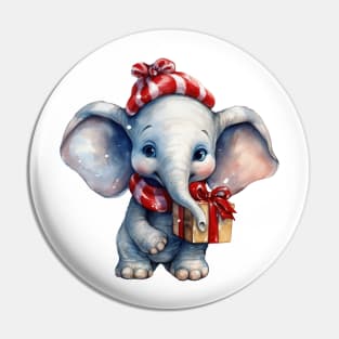 Christmas Elephant Pin