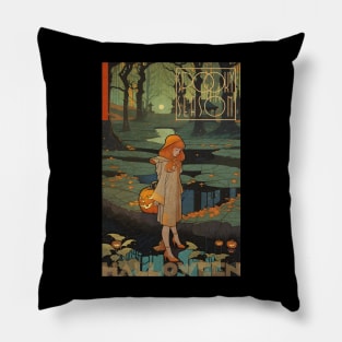 Halloween Spooky Season Lost Little Girl Pillow