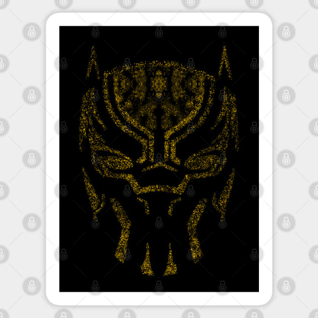 Golden Jaguar Mask 2 Black Panther Sticker Teepublic
