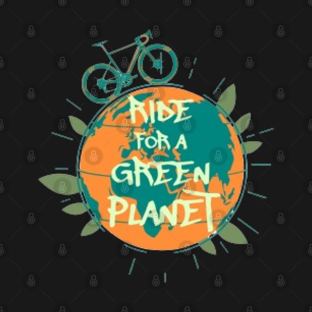 Ride For A Green Planet, Bicycle by KoumlisArt