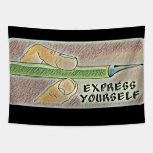 Express yourself drawned style Tapestry