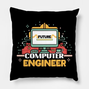 Computer Engineer Future Loading Retro Computer Gift Pillow