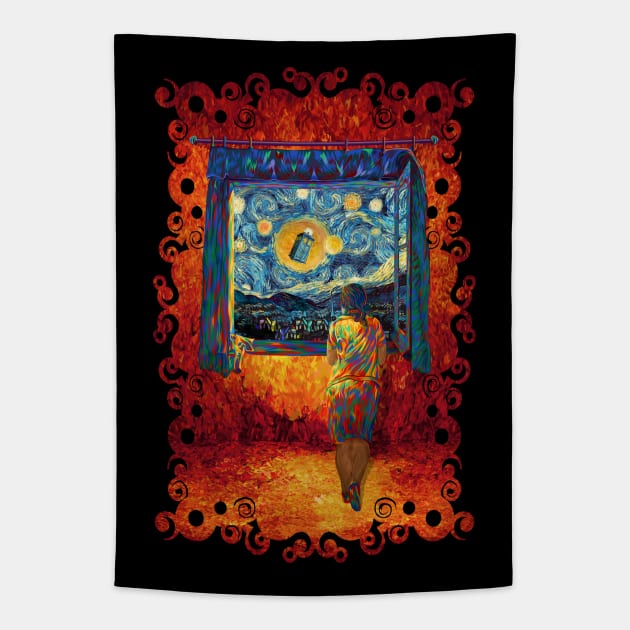 Goodbye Doctor rainbow abstract Tapestry by Dezigner007