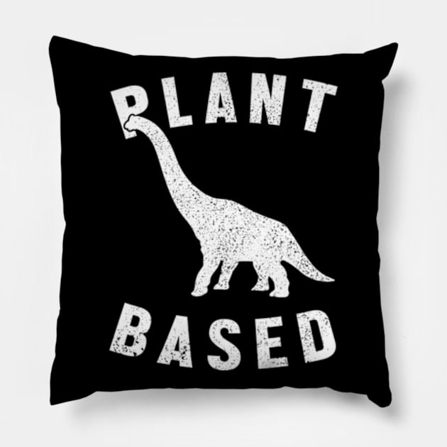 Plant Based Dinosaur Vegan Pillow by TheMerchHaven