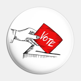 Vote Sketch Hand Drawn Pin