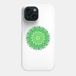 Green Digital Mandala Phone Case