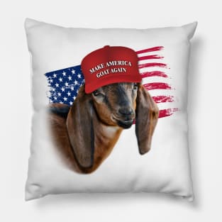 Make America GOAT Again Nubian Kid Goat Pillow