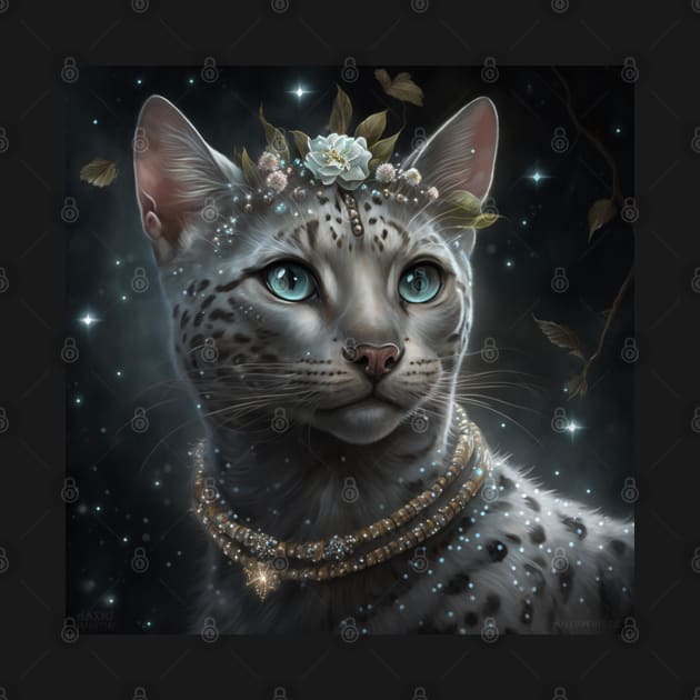 Illuminating Silver Bengal Cat by Enchanted Reverie