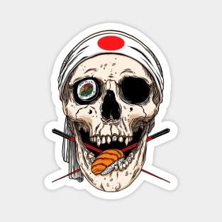 Kawaii Japanese Anime Skeleton Sushi Halloween Magnet