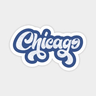 Chicago // Retro Vintage Faded Style Design Magnet