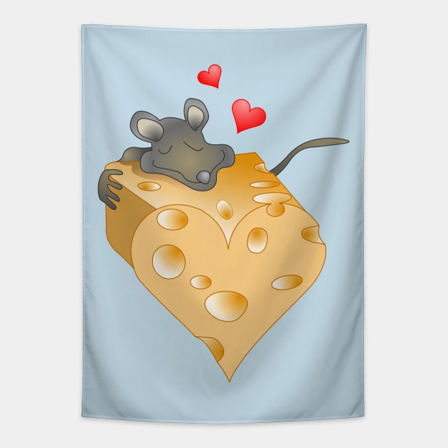 Cheesy Valentine Tapestry by Barthol Graphics