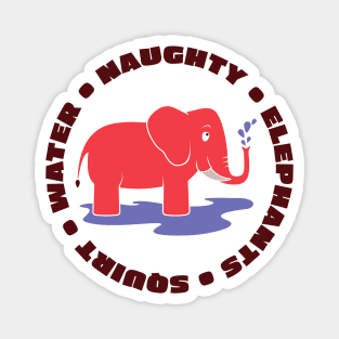 Naughty Elephants Squirt Water Magnet