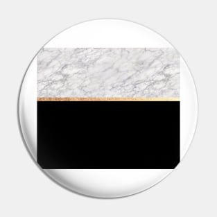 Black and gold marble IV Pin