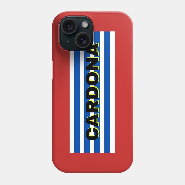 Cardona City in Uruguay Flag Stripes Phone Case by aybe7elf