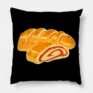 Drawing of a pizza Stromboli Pillow