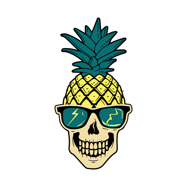 mowhawk pineapple skull by 4ntler