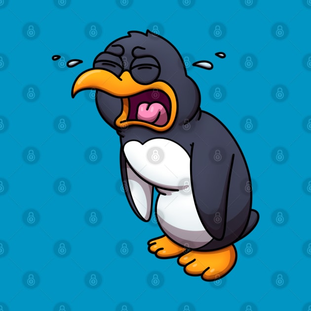 Sad Crying Cartoon Penguin by TheMaskedTooner
