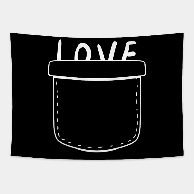 pocket love Tapestry by A Comic Wizard