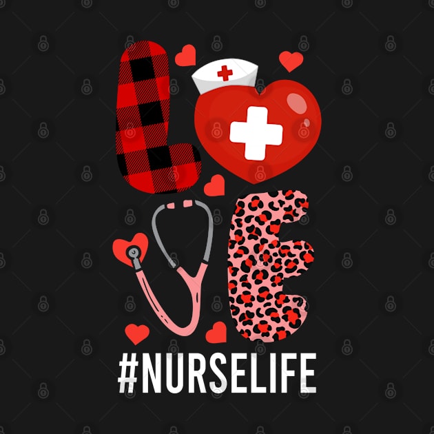 Love Nurse Valentines Day Scrub Valentine RN ICU ER OB Women by Shaniya Abernathy