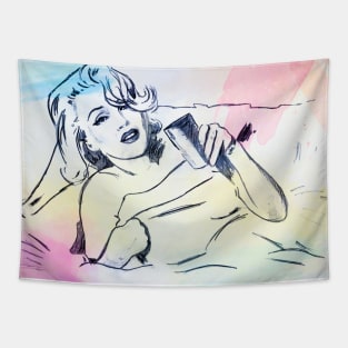 Goddess in Bed Tapestry