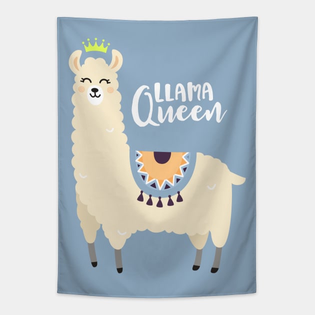 Drama Llama Queen Tapestry by machmigo