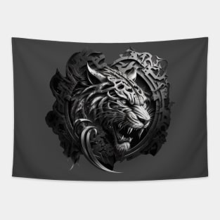 Tiger Emblem 3D Tapestry