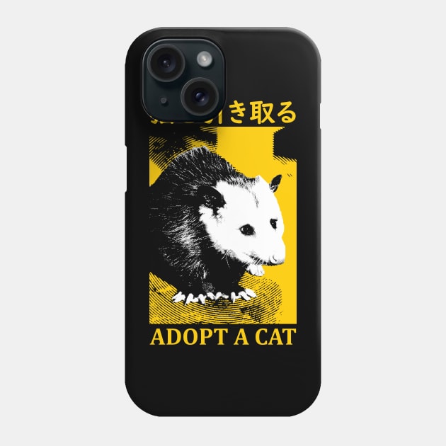 Adopt a Cat Opossum Yellow Phone Case by giovanniiiii