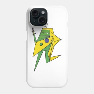 Zap the robot yellow and green Phone Case