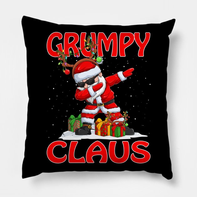 Grumpy Santa Claus Reindeer Christmas Matching Costume Pillow by intelus