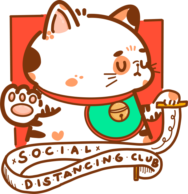 Social Distancing Club Kids T-Shirt by Fluffymafi