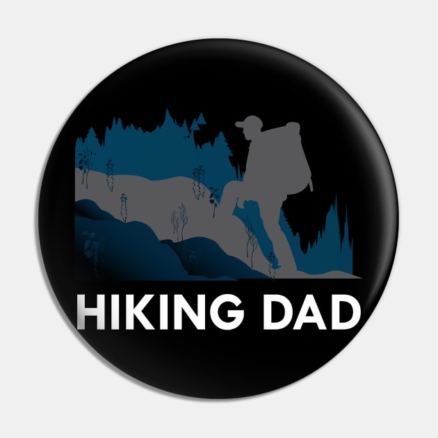 Hiking Dad Pin by KC Happy Shop