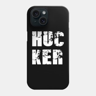 HUCKER DISTRESSED HALF HALF BIG LOGO Phone Case