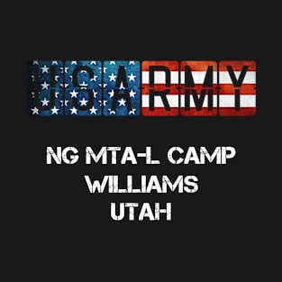 NG MTA-L Camp Williams Utah US Flag Army T-Shirt