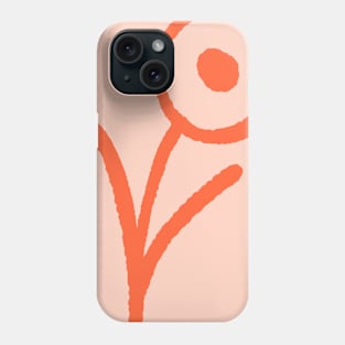 Minimalist Bloom in watermelon pink Phone Case