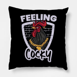 Feeling Cocky in Carolina // Funny Cocky Rooster // South Carolina Pillow