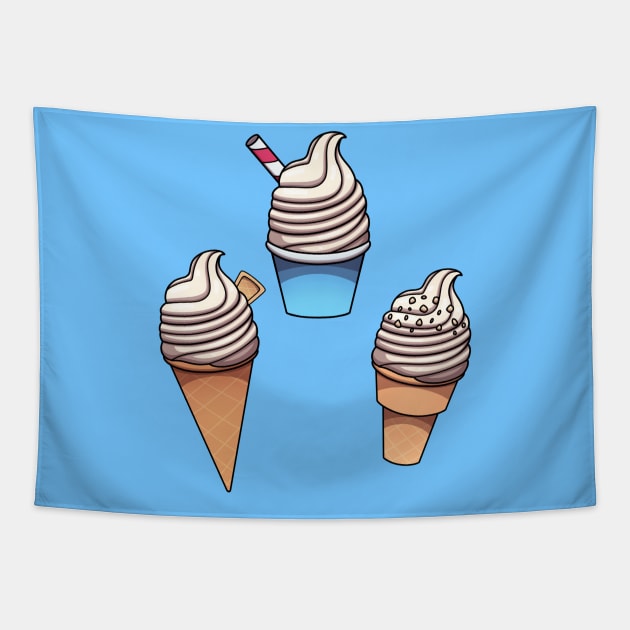 Whipped Ice Cream Tapestry by TheMaskedTooner