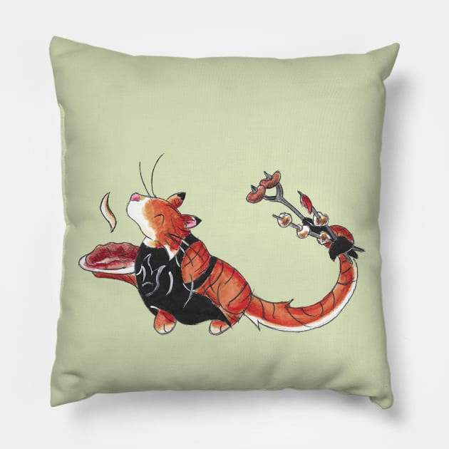 Grilled Feast Pillow by KristenOKeefeArt