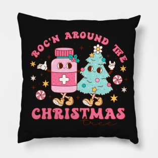 roc'n around the christmas tree Pillow