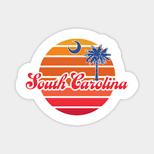 South Carolina Palmetto Sunset Magnet
