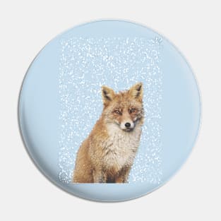 Arctic Snow Red Fox Pin