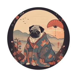 Pug in a Kimono, Ukiyo e T-Shirt