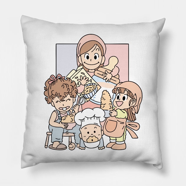 daily life of the family Pillow by jorgejebraws