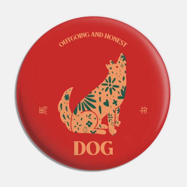 Year of The Dog - Chinese Zodiac Pin by Tip Top Tee's